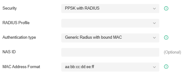 PPSK with RADIUS
