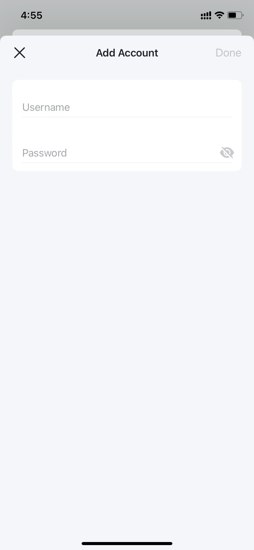 add account page