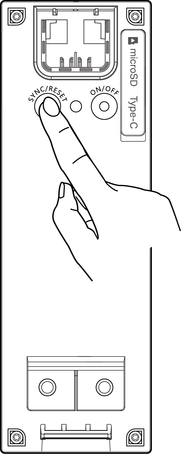 Press SYNC/RESET button
