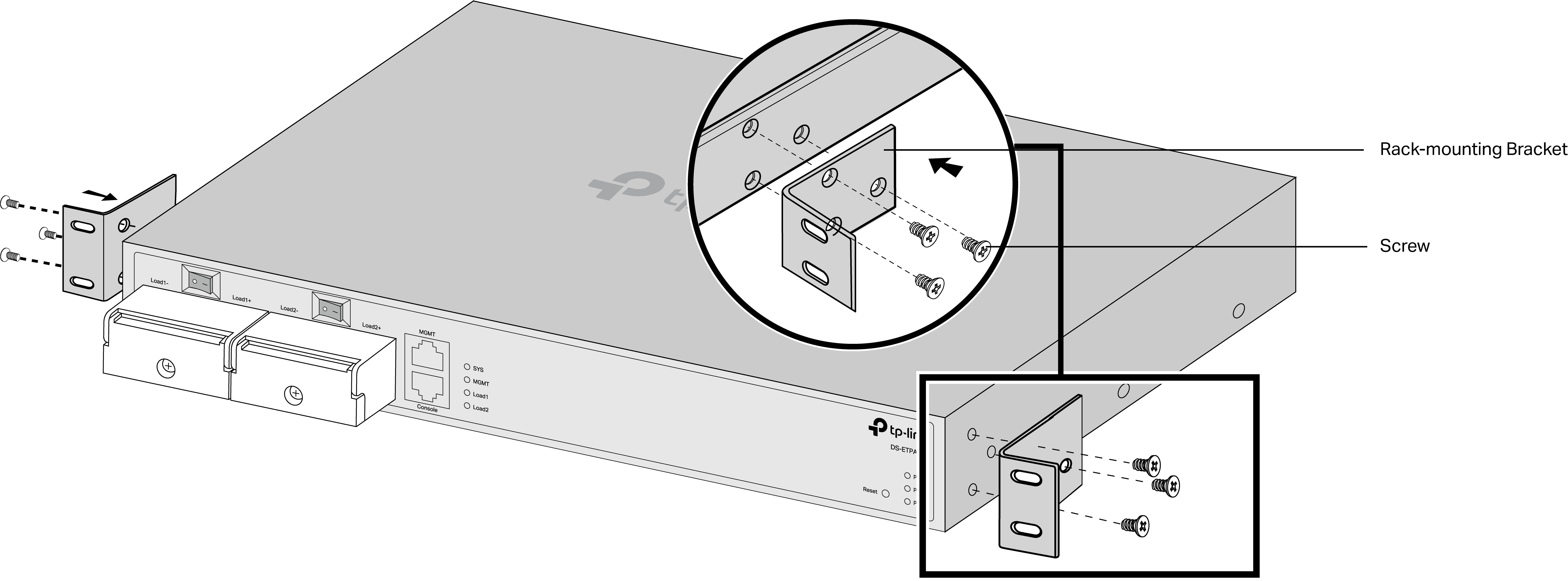 Image of securing brackets to the device with screws