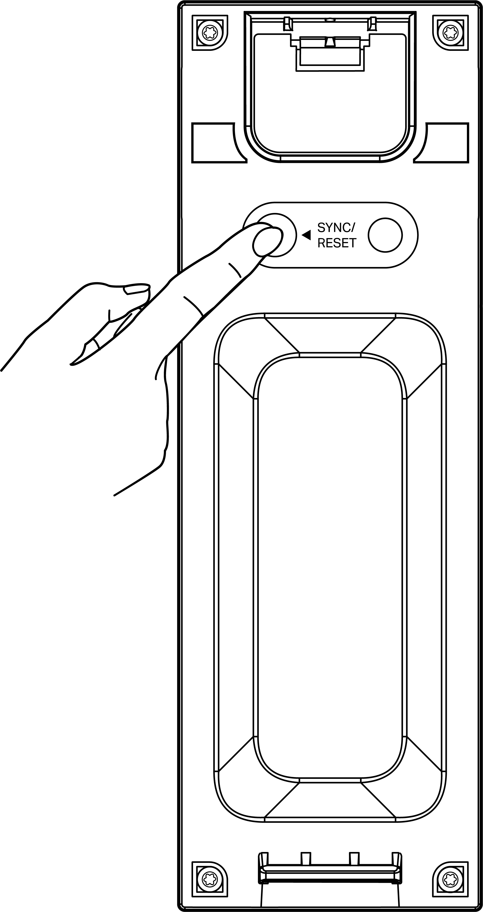 Press the SYNC/RESET button