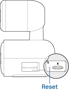 Reset button of the camera