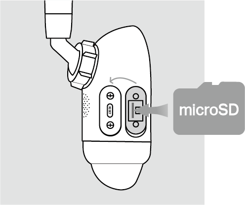 Image of SD cad slot position and how to insert the card correctly