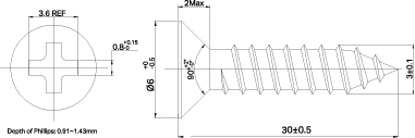 screw size with ST3*30