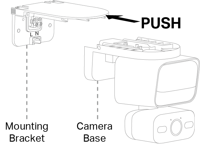 Image of separating the bracket and the camera