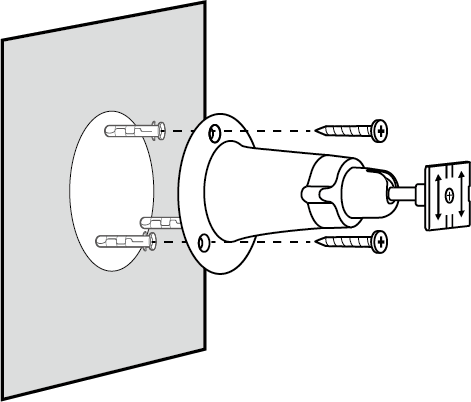 Displays how to secure the solar panel bracket