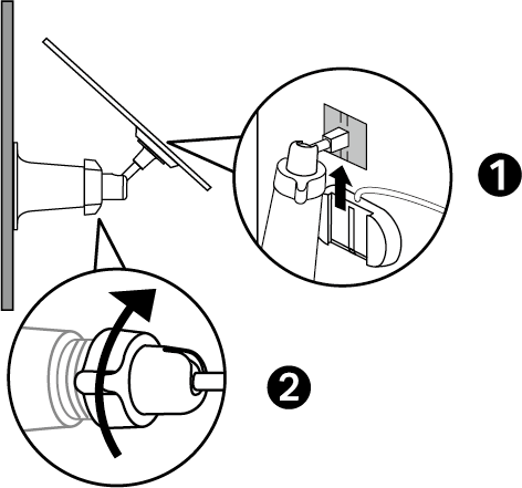 Displays how to secure the solar panel