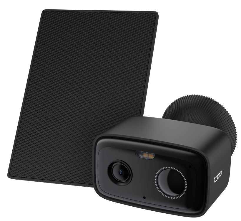 Appearance image of Tapo Battery-Powered Outdoor Security Camera and Solar Panel