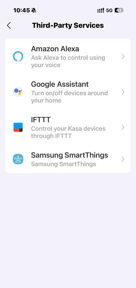 Select one on the third-party services page and follow the app instructions to complete the settings.