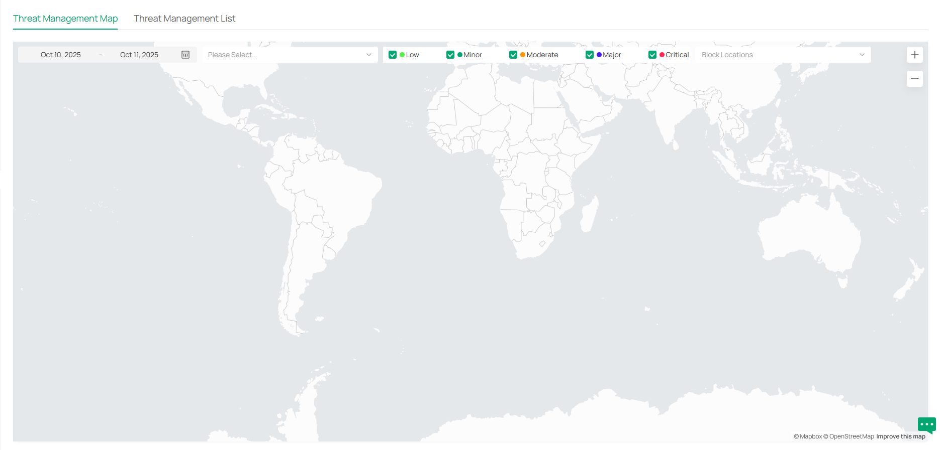 Threat Management Map