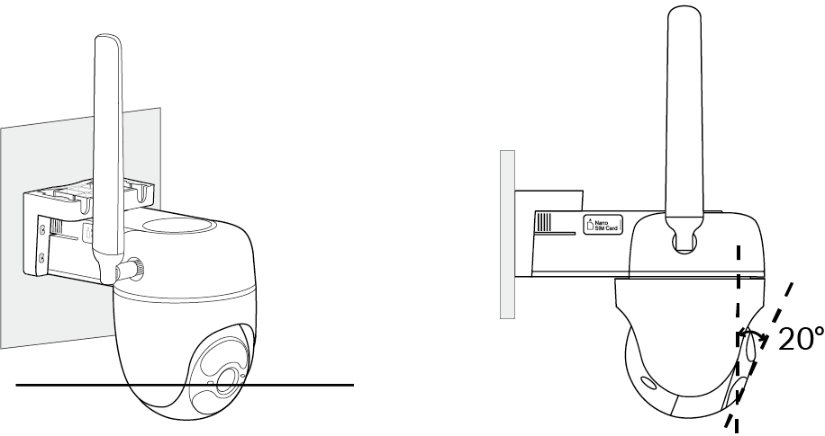 Displays images of keeping the motion sensor level and the camera lens tilt angle