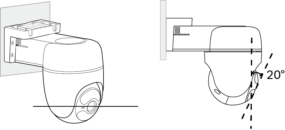 Displays images of keeping the motion sensor level and the camera lens tilt angle
