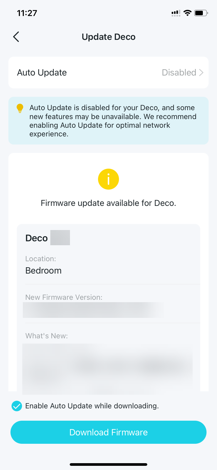 Update deco settings page