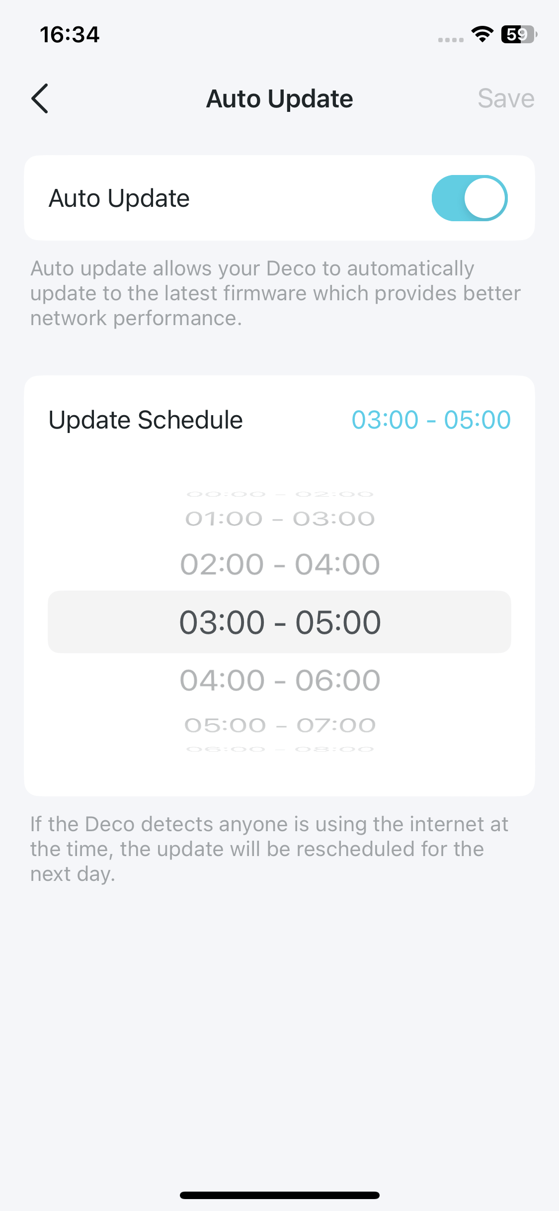 locate Auto Update button