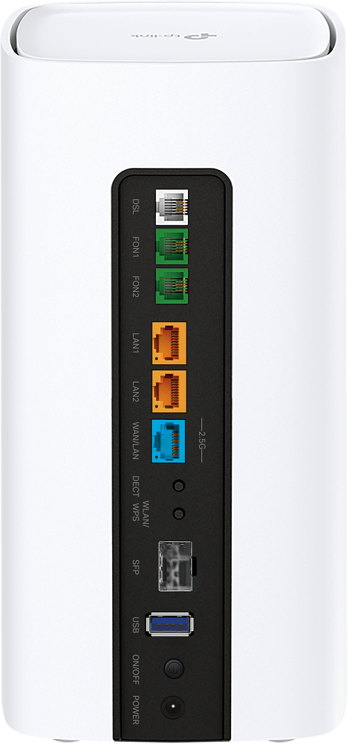 Back panel of Wi-Fi 6 internet box 6