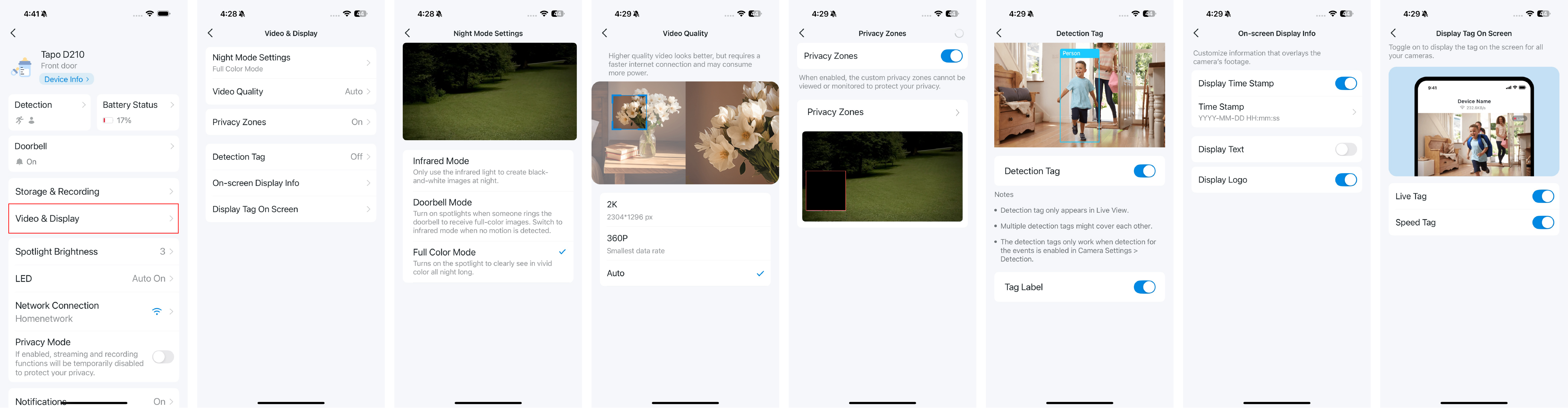 Video and display settings