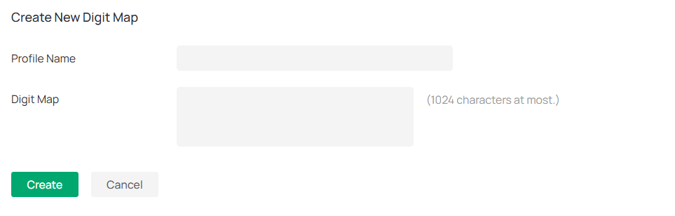 VoIP Create New Digit Map