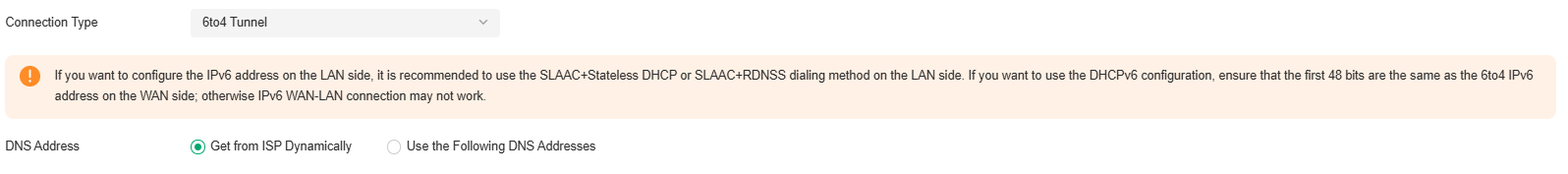 WAN Ports Config_IPv6_6to4 tunnel