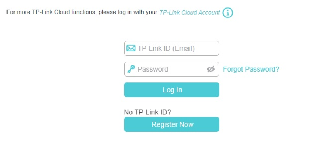 TP-Link ID login page