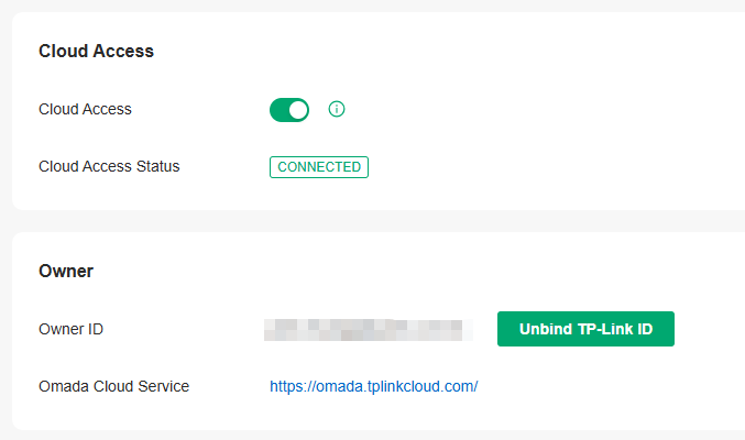 enable cloud access & bind TP-Link ID