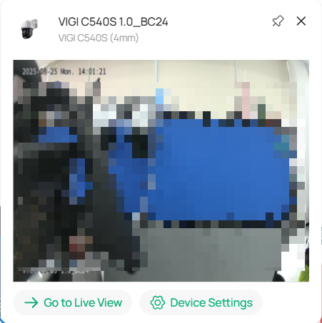 go to live view (map