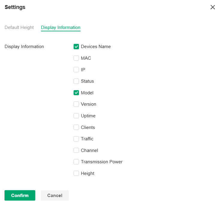 heat map display info