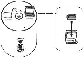Insert the waterproof gasket into the camera’s charging port. Ensure that the gasket is tightly sealed.