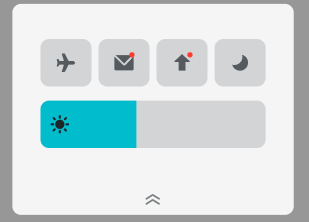 Screenshot displaying the Airplane mode button on the device.
