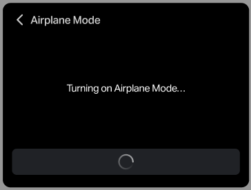 Airplane mode is turning on