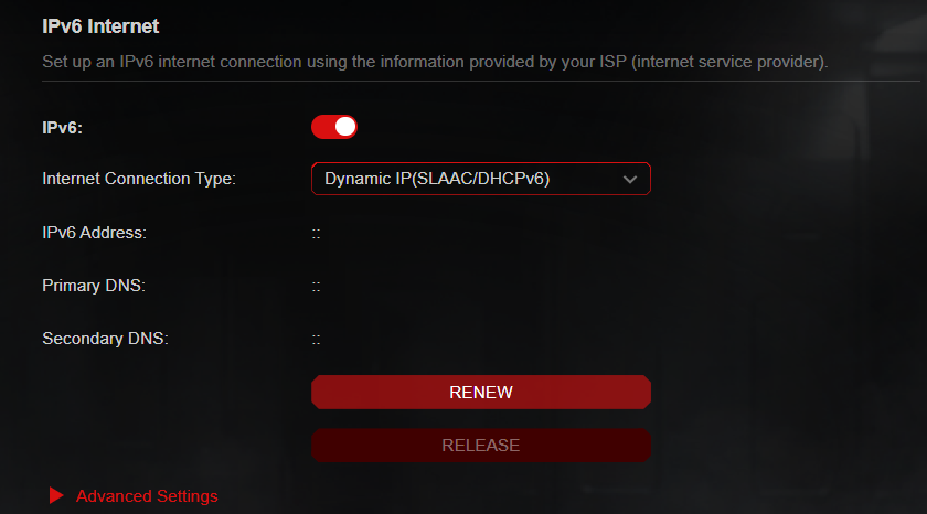 Dynamic IP(SLAAC/DHCPv6)