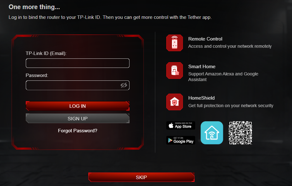 Recommended to log in with your TP-Link ID