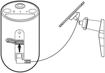 Connect the solar panel by inserting the connector into the charging port until snug.
