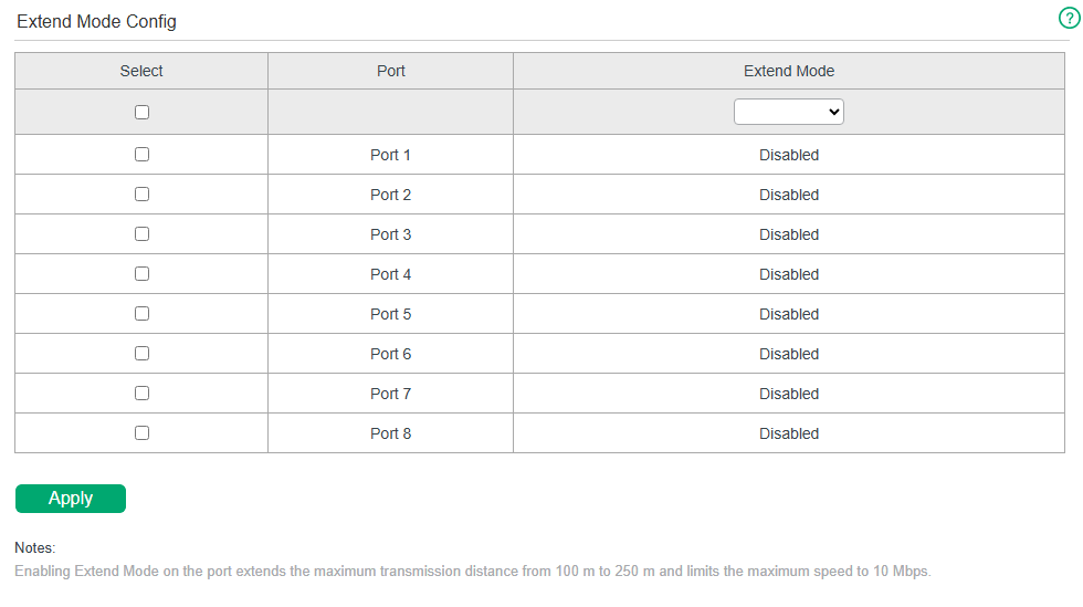 Configuring Extend Mode