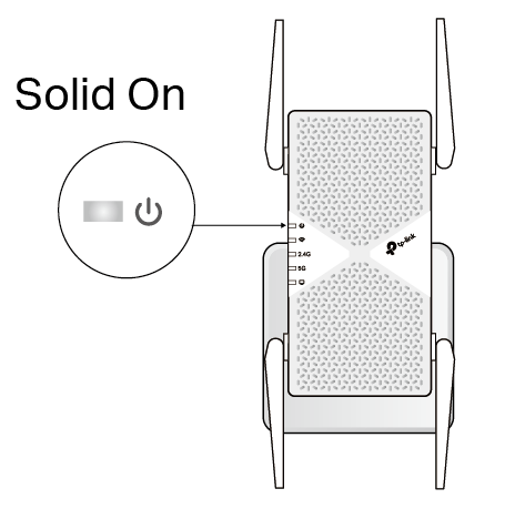 Power on your extender and wait until its Power LED turns solid.