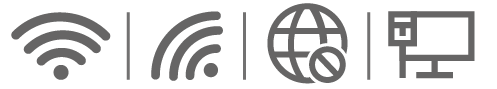 Internet status icons on windows 