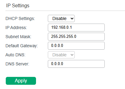 Configuring System IP Address Manually
