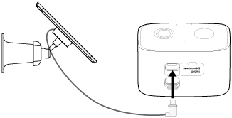connect camera to a solar panel to charge