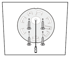 Image displaying how to secure the mounting bracket to the wall.