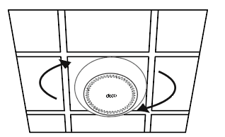 Image displaying how to rotate Deco to locked status.