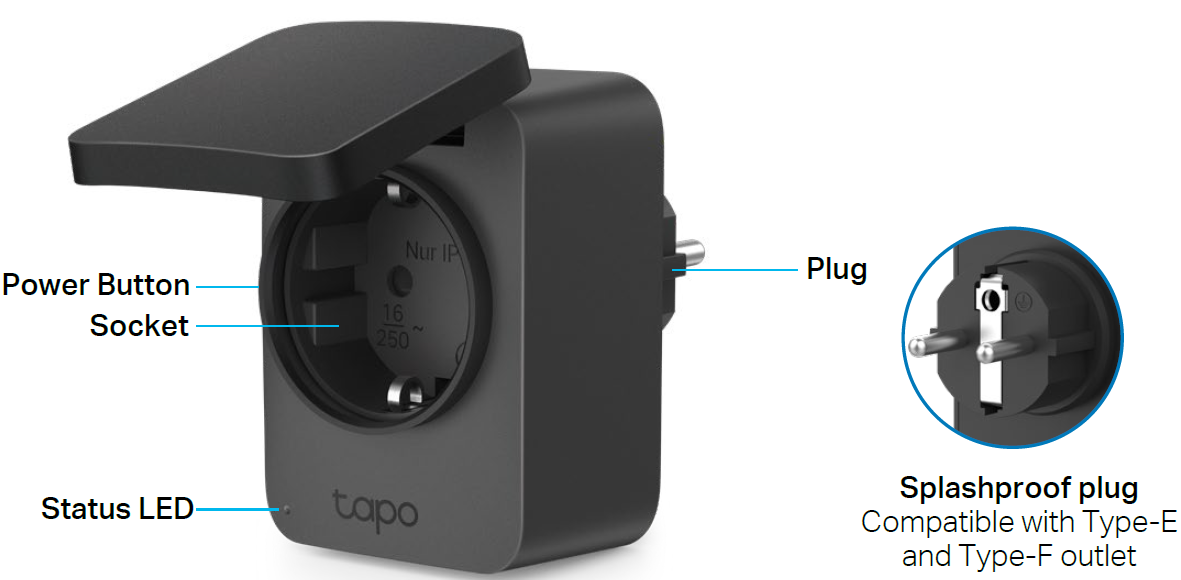 Appearance of the Tapo P410M plug