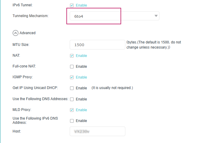 6to4 configuration page