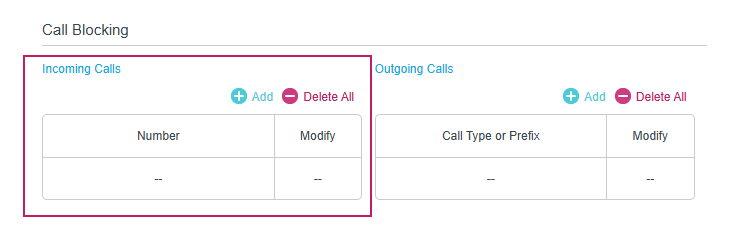 Image of incoming calls blocking