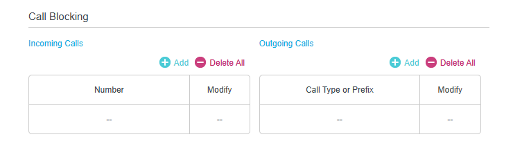 Image of outgoing calls blocking