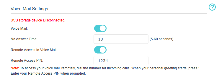 Image for voice mail settings