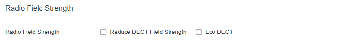 Image for selecting a radio filed strength