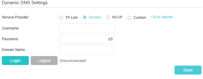 Image for Dyndns setting page