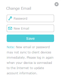 Image of changing email address
