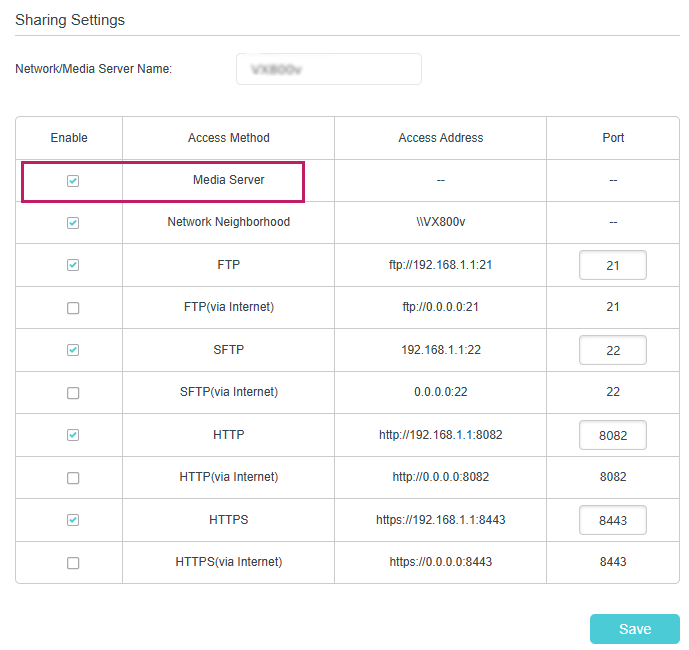 Image of enabling media server