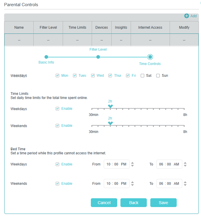 Image of setting time limit