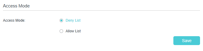 Image of selecting deny list